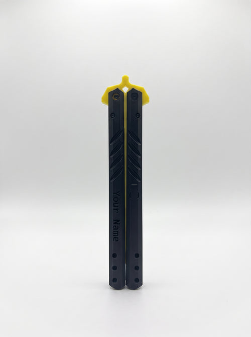 Custom Engraved Butterfly Trainer – Yellow+Black