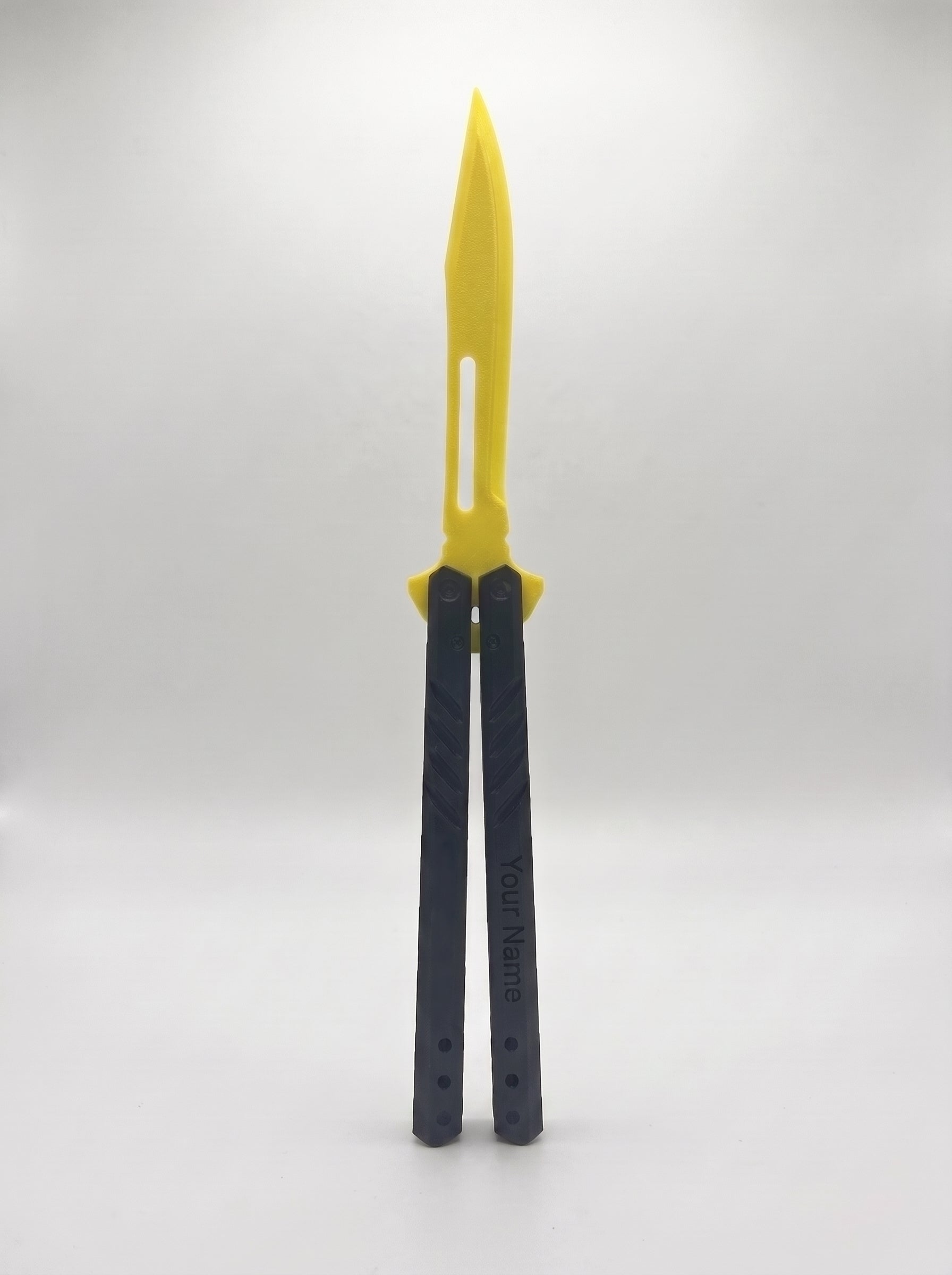 Custom Engraved Butterfly Trainer – Yellow+Black